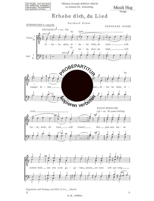 Erhebe dich du Lied